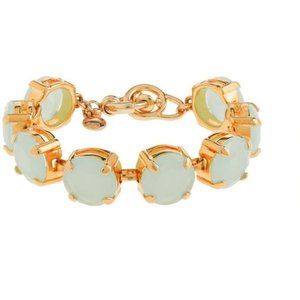 J.Crew Translucent stone crystal green bracelet